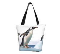 LHBWCVN Sac fourre-tout en forme de pingouin pour femme avec poignée sur le dessus, grand sac besace à bandoulière, sac à main décontracté, sac de courses esthétique, sac d'épicerie, sac de travail