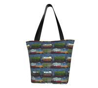 LHBWCVN Sac fourre-tout en forme de voiture de train pour femme, sac à main avec poignée sur le dessus, grand sac à bandoulière, sac à main décontracté, sac de courses esthétique, sac d'épicerie, sac