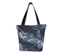 LHBWCVN Sac fourre-tout en marbre bleu marine mélangé pour femme, sac à main avec poignée sur le dessus, grand sac besace décontracté, sac de courses esthétique, sac d'épicerie, sac de travail, sac de