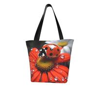 LHBWCVN Sac fourre-tout Ladybug Daisy pour femme avec poignée sur le dessus, grand sac besace à bandoulière, sac à main décontracté, sac de courses esthétique, sac d'épicerie réutilisable, fermeture