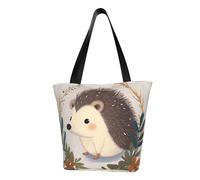 LHBWCVN Sac fourre-tout mignon en forme de petit hérisson pour femme avec poignée sur le dessus, grand sac besace à bandoulière, sac à main décontracté, sac de courses, sac d'épicerie, sac de travail
