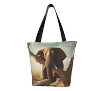 LHBWCVN Sac fourre-tout motif éléphant de repos pour femme, sac à main avec poignée sur le dessus, grand sac besace à bandoulière, sac à main décontracté, sac de courses esthétique, sac d'épicerie
