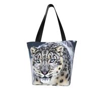 LHBWCVN Sac fourre-tout motif léopard des neiges pour femme avec poignée sur le dessus, grand sac besace à bandoulière, sac à main décontracté, sac de courses esthétique, sac d'épicerie, sac de