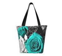 LHBWCVN Sac fourre-tout noir, blanc, bleu sarcelle, gris, rose pour femme, sac à main avec poignée sur le dessus, grand sac besace décontracté, sac à main esthétique, sac d'épicerie, réutilisable