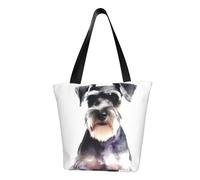 LHBWCVN Sac fourre-tout schnauzer bien comporté pour femme, sac à main avec poignée sur le dessus, grand sac besace à bandoulière, sac à main décontracté, sac de courses esthétique, sac d'épicerie