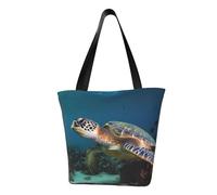 LHBWCVN Sac fourre-tout tortue de mer pour femme avec poignée sur le dessus, grand sac besace décontracté, sac à main esthétique, sac d'épicerie, sac d'épicerie, sac de travail, sac de voyage, sac de