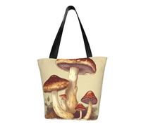 LHBWCVN Sac fourre-tout vintage en forme de champignons comestibles pour femme, sac à main avec poignée sur le dessus, grand sac à main, sac à main décontracté, sac de courses esthétique, sac