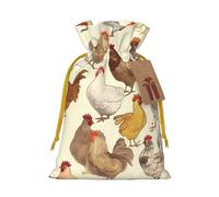 LHBWCVN Sacs cadeaux de Noël réutilisables avec cordon de serrage avec étiquettes et ruban jaune pour cadeaux de fête