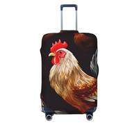 LHBWCVN Shine Rooster Housse de bagage pour valise, approuvée TSA, lavable pour valise de 45,7 à 81,3 cm, anti-rayures, housse de bagage de voyage, Noir , S
