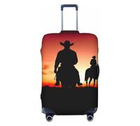 LHBWCVN Texas Cowboy Housse de bagage pour valise, approuvée TSA, lavable pour valise de 45,7 à 81,3 cm, anti-rayures, housse de bagage de voyage, Noir , L