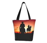 LHBWCVN Texas Cowboy Sac fourre-tout pour femme avec poignée sur le dessus, grand sac besace à bandoulière, sac à main décontracté, sac de courses esthétique, sac d'épicerie, sac de travail, sac de