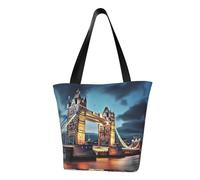 LHBWCVN Tower Bridge in London Sac fourre-tout pour femme avec poignée sur le dessus, grand sac besace à bandoulière, sac à main décontracté, sac de courses esthétique, sac d'épicerie, sac de travail