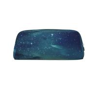 LHBWCVN Trousse à crayons céleste ciel nocturne de grande capacité - Trousse à crayons esthétique en cuir pour homme et femme - Trousse de toilette de voyage avec fermeture éclair - Grande ouverture
