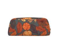 LHBWCVN Trousse à crayons d'automne de grande capacité, trousse à crayons esthétique, trousse de maquillage en cuir pour homme et femme, trousse de toilette de voyage avec fermeture éclair, grande