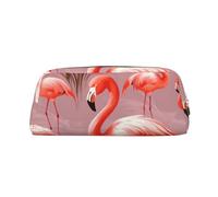 LHBWCVN Trousse à crayons flamant rose de grande capacité - Trousse à crayons esthétique en cuir pour homme et femme - Trousse de toilette de voyage avec fermeture éclair - Grande ouverture pour