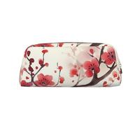 LHBWCVN Trousse à crayons japonaise de grande capacité en cuir pour homme et femme, trousse de toilette de voyage avec fermeture éclair, grande ouverture, porte-monnaie