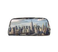 LHBWCVN Trousse à crayons New York City de grande capacité - Esthétique - Trousse de maquillage en cuir pour homme et femme - Trousse de toilette de voyage avec fermeture éclair - Grande ouverture