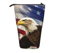 LHBWCVN Trousse à crayons télescopique avec drapeau américain des États-Unis - Trousse à crayons portable - Jolie trousse à crayons pour homme et femme - Pochette de voyage pour pièces de monnaie