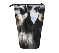 LHBWCVN Trousse à crayons télescopique avec motif animal schnauzer chien - Trousse à crayons portable - Jolie trousse à crayons pour homme et femme - Pochette de voyage pour pièces de monnaie