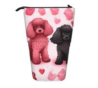 LHBWCVN Trousse à crayons télescopique avec motif caniches et chiens - Trousse à crayons portable - Jolie trousse à crayons pour homme et femme - Pochette de voyage pour pièces de monnaie