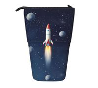 LHBWCVN Trousse à crayons télescopique Rocket in Space - Pour homme et femme - Pour voyage, pièces de monnaie
