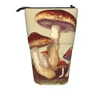 LHBWCVN Trousse à crayons télescopique vintage en forme de champignons comestibles - Pour homme et femme - Pour voyage, pièces de monnaie
