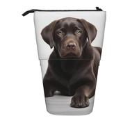 LHBWCVN Trousse de maquillage télescopique avec motif chien - Trousse à crayons portable - Jolie trousse à crayons pour homme et femme - Pochette de voyage pour pièces de monnaie