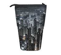 LHBWCVN Trousse de maquillage télescopique sur pied avec vue aérienne de Hong Kong - Pour femme et homme - Pour voyage, pièces de monnaie