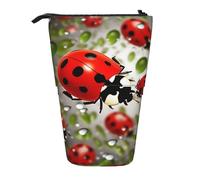 LHBWCVN Trousse de maquillage télescopique sur pied Ladybug - Trousse à crayons portable - Jolie trousse à crayons - Pour homme et femme - Pochette de voyage pour pièces de monnaie