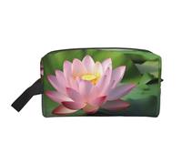LHBWCVN Trousse de toilette de voyage pour homme et femme - Grande trousse de maquillage portable en cuir - Belle trousse de maquillage à motif floral avec crochet de suspension - Sac de salle de bain