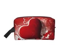 LHBWCVN Trousse de toilette de voyage pour homme et femme - Grande trousse de maquillage portable en cuir pour la Saint-Valentin avec crochet de suspension - Sac de salle de bain de voyage avec