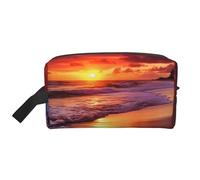 LHBWCVN Trousse de toilette de voyage pour homme et femme - Grande trousse de maquillage portable en cuir - Belle trousse de maquillage avec crochet de suspension - Sac de salle de bain de voyage avec
