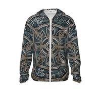 LHBWCVN Veste légère UPF 50+ avec fermeture éclair intégrale - Protection solaire - Pour homme et femme - Manches longues, noir, XX-Large