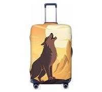 LHBWCVN Wolf Housse de Valise pour Valise Homologué TSA, Protecteur Valise Lavable Convient 18-32 Pouces Anti-Rayures Valise Couverture Carry on Bagage Sleeve Voyage Bagage Cover,Black,S, Noir, S
