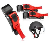 Lhbwhiz 2 Pièces Boucles de Dégagement de Casque de Moto,Pièces de Rechange Universelles pour Casque de Moto à Dégagement Rapide,Boucle de Casque avec Sangle,Attache de Casque de Vélo