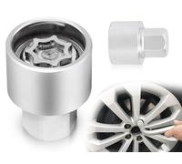 Lhbwhiz Adaptateur de verrouillage de jante, écrou de roue de verrouillage de roue, boulons de roue, écrou de blocage de roue, outil de retrait de pneus, compatible avec Audi auto