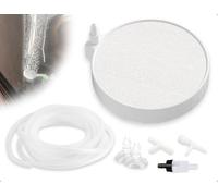 Lhbwhiz Diffuseur d'air Ultra-Silencieux pour Aquarium, Pierre à Bulles Nano avec Tuyau d'air, connecteurs, vendifférentes et clapets Anti-Retour (10 cm)