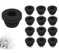 Lhbwhiz Lot de 12 Caoutchoucs pour Support de Casserole,Pieds en Caoutchouc pour Supports de Casserole,Bouchons en Caoutchouc avec Tiges de 5 mm(Noir,Support de Casserole Non Inclus)