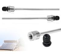 Lhbwhiz Lot de 2 puits thermométriques,manchon d'immersion pour thermomètre en acier inoxydable à filetage 1/2",tubes de protection contre l'immersion pour thermocouple,puits thermométrique(8 x 300mm)