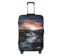 LHCVSFGW Housse de bagage de voyage - Atmosphère subtile - Protection élastique et lavable - Anti-rayures - Protection épaisse pour bagages de 45,7 à 81,3 cm, Noir , M