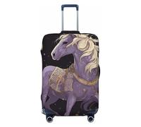 LHCVSFGW Housse de bagage de voyage avec clip art - Protection élastique et lavable - Anti-rayures - Pour bagages de 45,7 à 81,3 cm, Noir , M