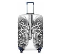 LHCVSFGW Housse de bagage de voyage avec image vectorielle - Protection élastique lavable - Anti-rayures - Pour bagages de 45,7 à 81,3 cm, Noir , L