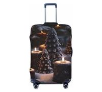 LHCVSFGW Housse de bagage de voyage avec inscription « There is Snow on the Candle » - Protection élastique et lavable - Anti-rayures - Pour bagages de 45,7 à 81,3 cm, Noir , S