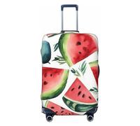 LHCVSFGW Housse de bagage de voyage avec motif pastèque aquarelle - Protection élastique et lavable - Anti-rayures - Pour bagages de 45,7 à 81,3 cm, Noir , M