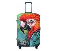 LHCVSFGW Housse de bagage de voyage colorée perroquet protection élastique lavable housse de bagage anti-rayures housse de bagage épaisse protection pour bagages de 45,7 à 81,3 cm, Noir , S