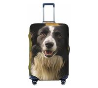 LHCVSFGW Housse de bagage de voyage Mohado Border Collie Dog Valise Protecteur élastique lavable Anti-rayures Housse de bagage épaisse pour bagages de 45,7 à 81,3 cm, Noir , M