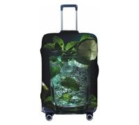 LHCVSFGW Housse de bagage de voyage Mojito Cocktail Valise Protecteur élastique lavable Housse de Bagages Anti-rayures Housse de bagage épaisse Protecteur de bagage Convient aux bagages de 45,7 à 81,3