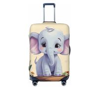 LHCVSFGW Housse de bagage de voyage - Motif éléphant mignon - Élastique - Lavable - Anti-rayures - Protection épaisse pour bagages de 45,7 à 81,3 cm, Noir , S