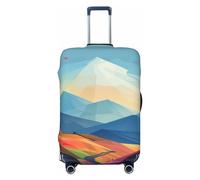 LHCVSFGW Housse de bagage de voyage Moulin à vent Illustration plate Protection élastique lavable Bagages Couvertures anti-rayures Housse de valise épaisse Protecteur de bagage Convient aux bagages de