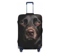 LHCVSFGW Housse de bagage de voyage noire pour chien de laboratoire, housse de protection élastique lavable, anti-rayures, housse épaisse pour bagages de 45,7 à 81,3 cm, Noir , L